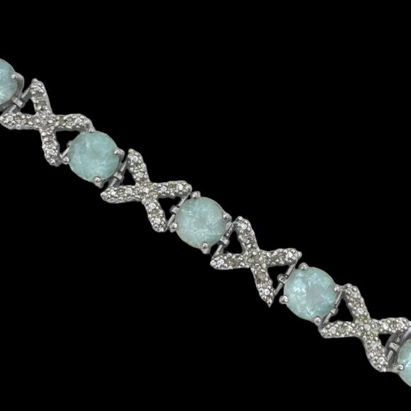 Victoria Townsend Signed Topaz Tennis Bracelet - Picture 2 of 6